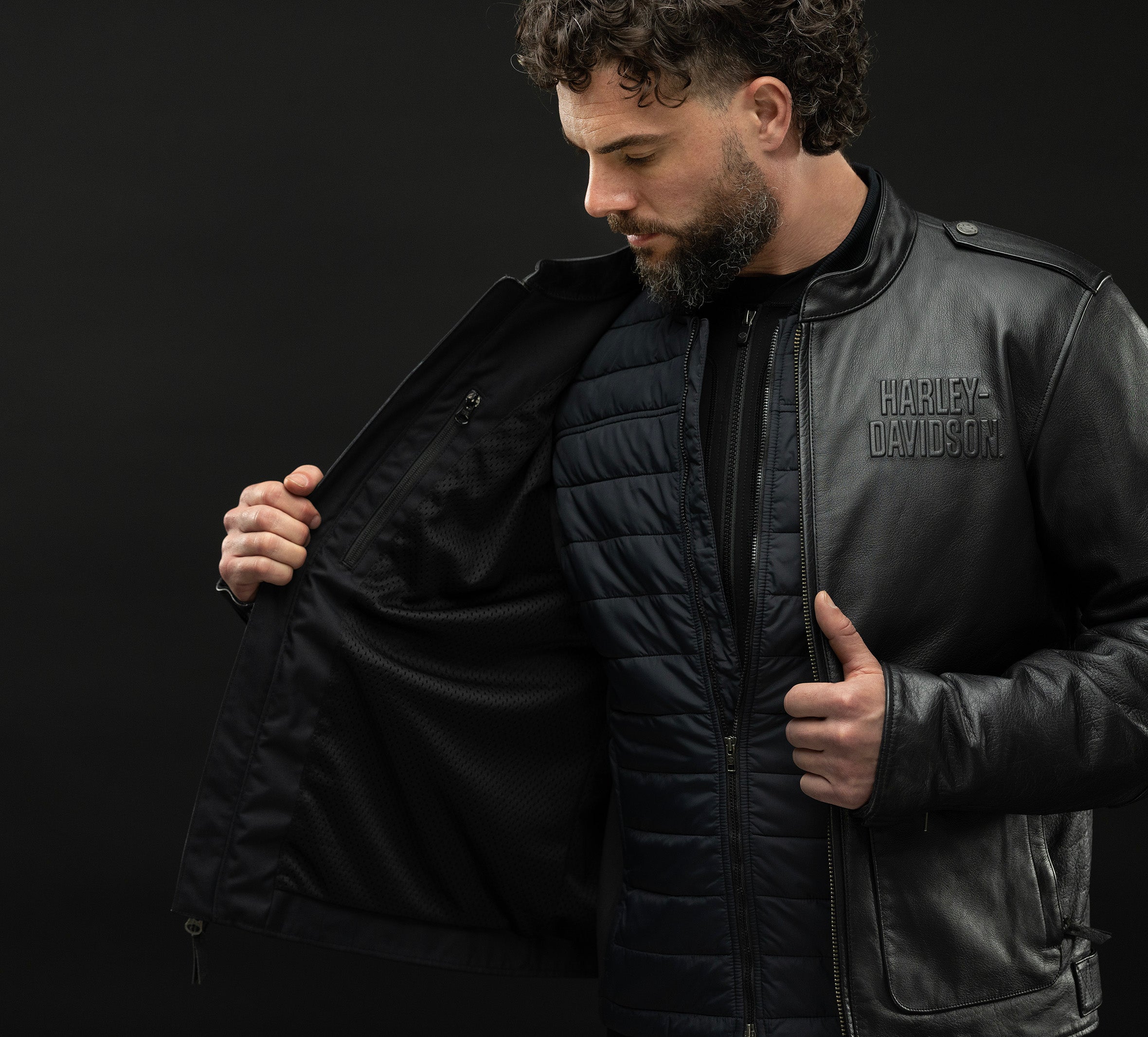 H-D Flex Layering System Harley Davidson Leather Jacket