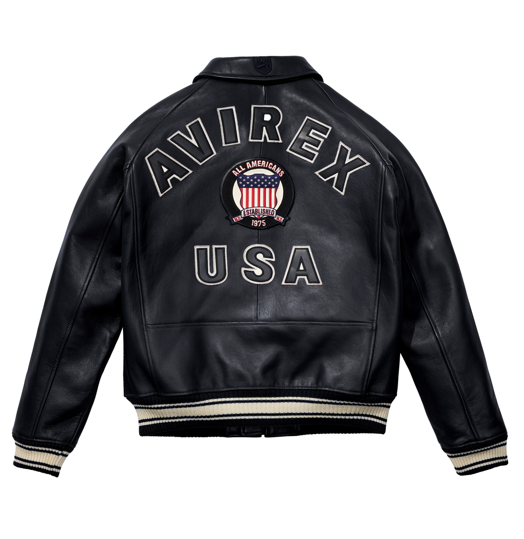 Black Icon Avirex Leather Jacket