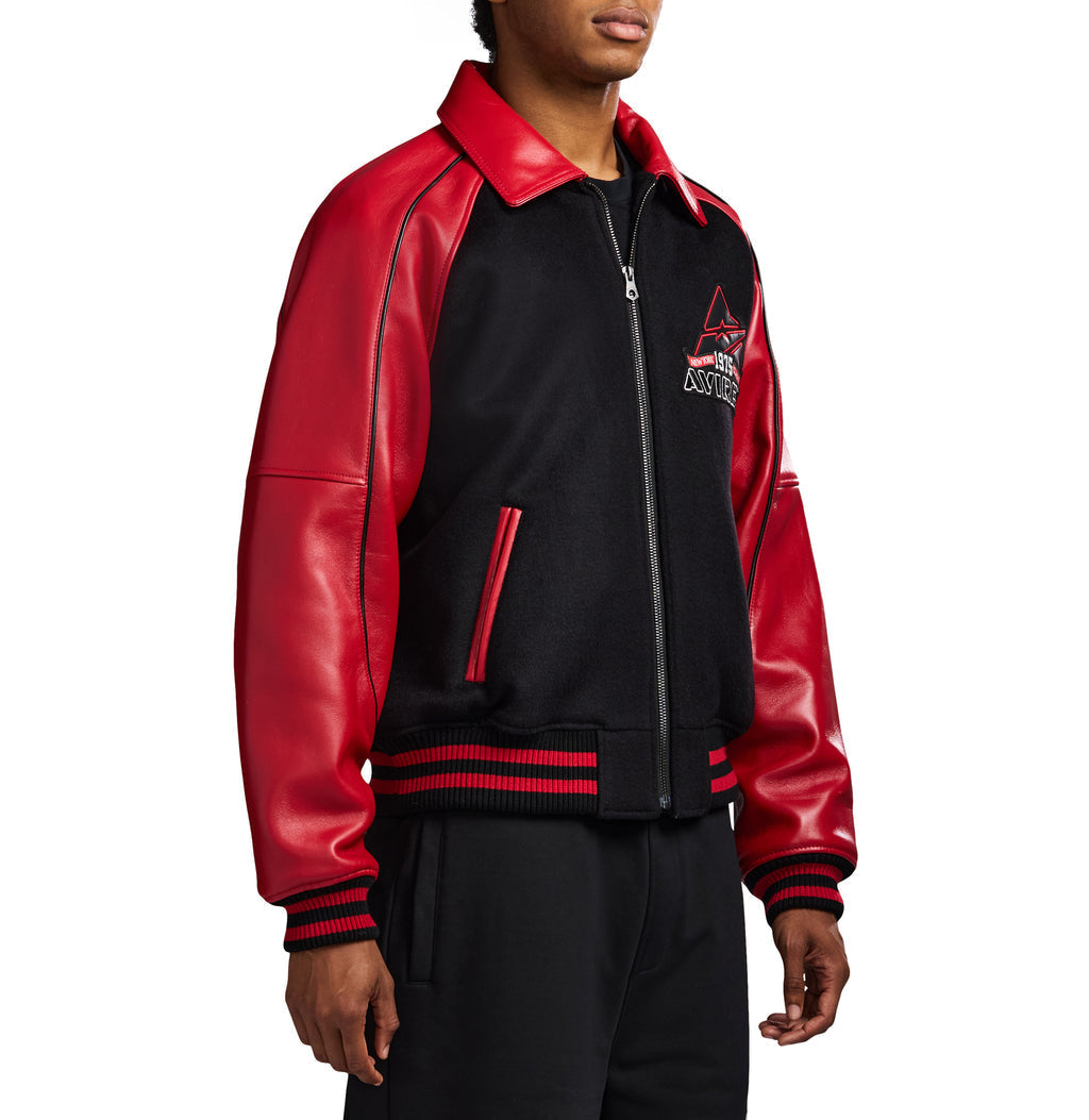 Classic Wool Varsity Avirex Leather Jacket