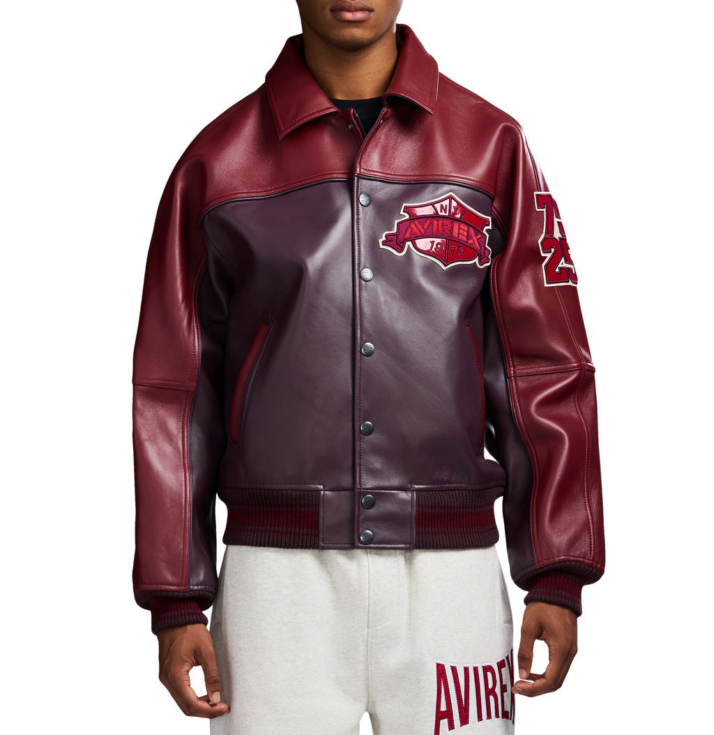 Track Team Avirex Leather Jacket