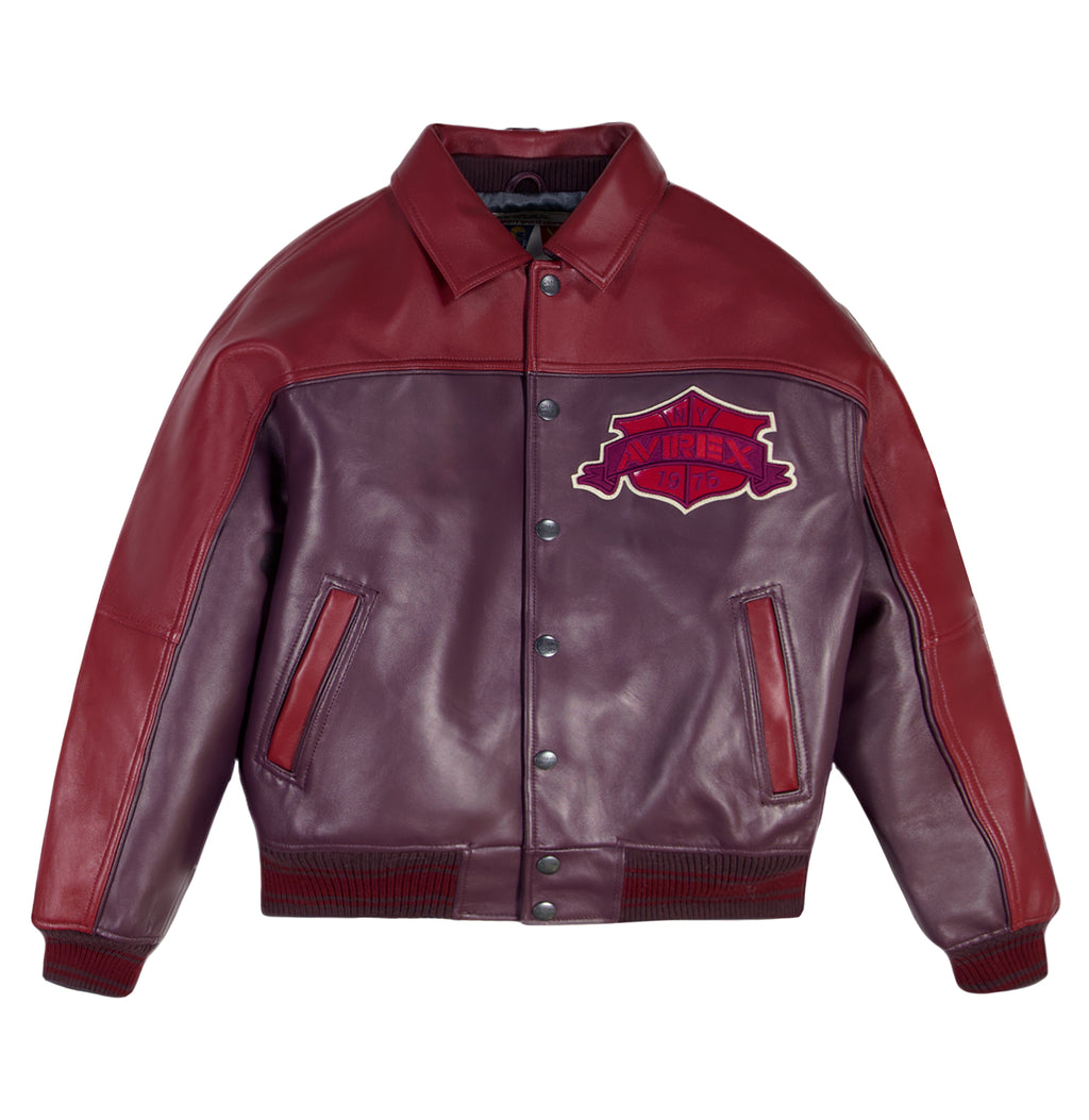 Track Team Avirex Leather Jacket