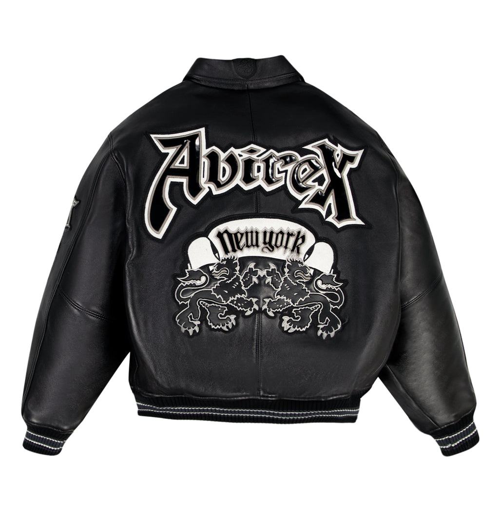 Goth Avirex Leather Jacket