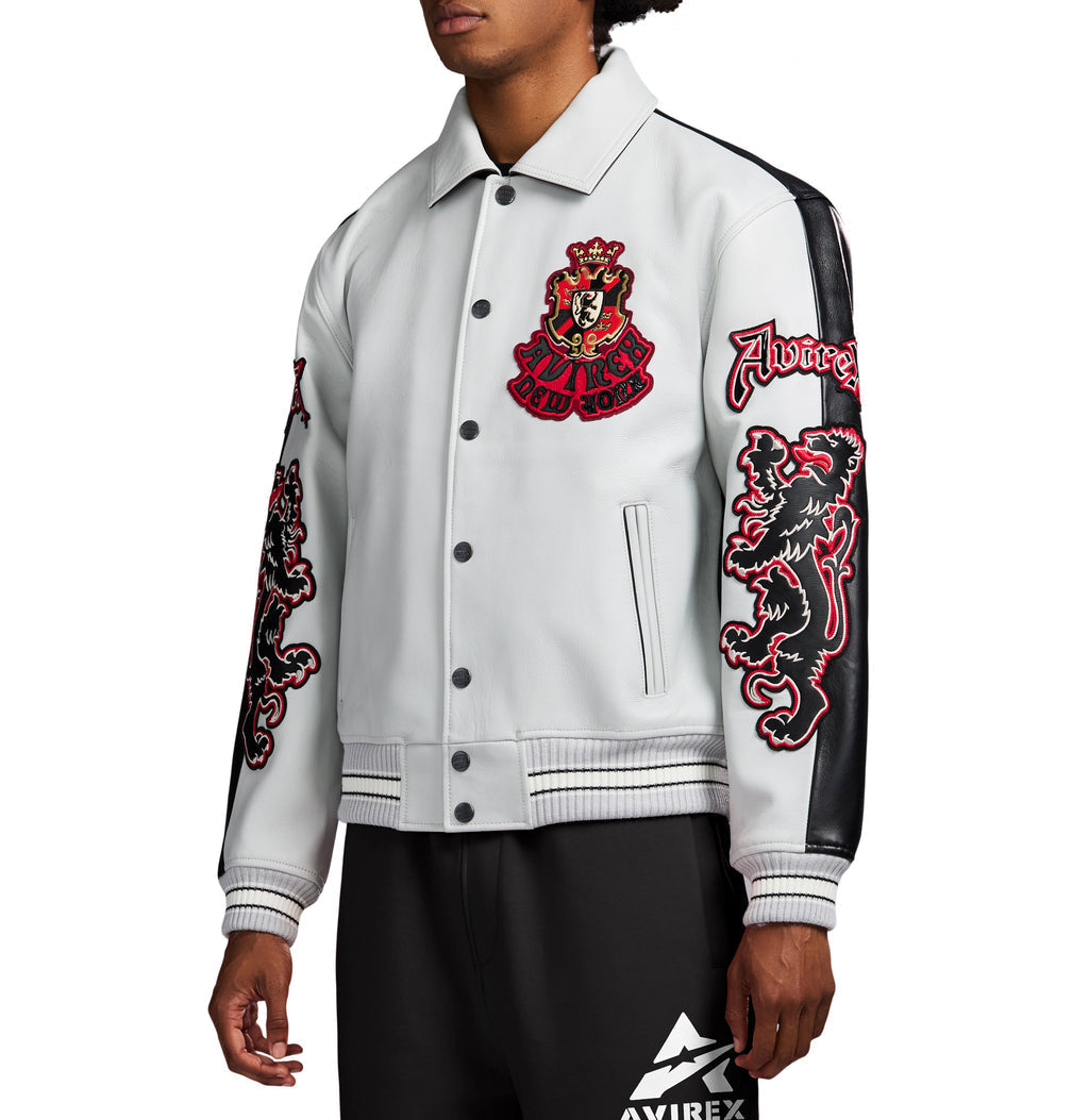 2 Tone Goth Avirex Leather Jacket