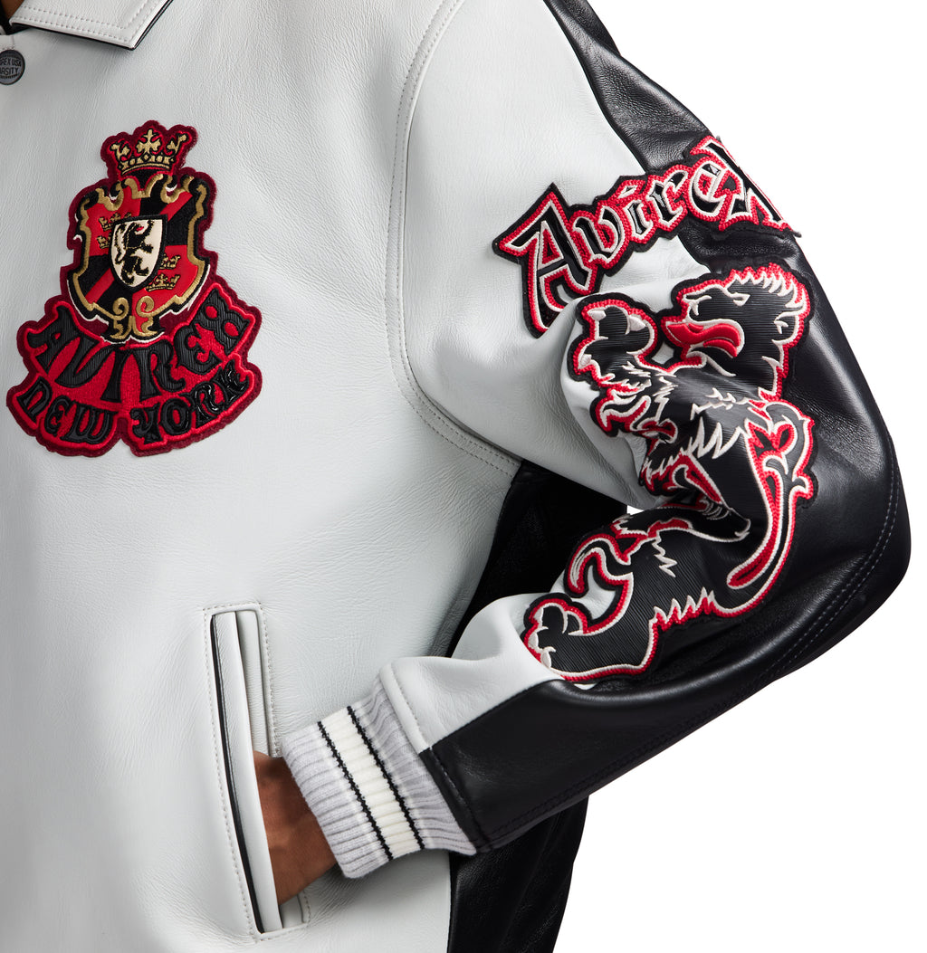 2 Tone Goth Avirex Leather Jacket