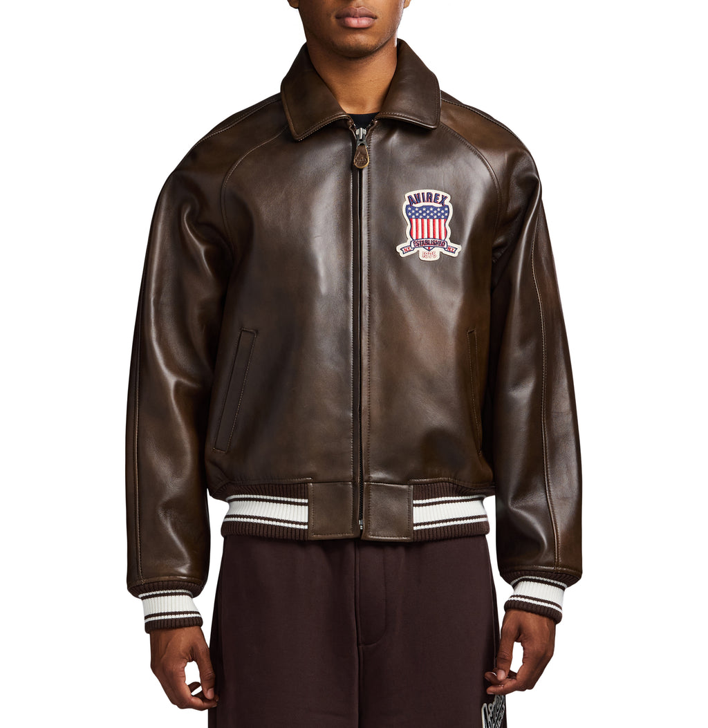 Brown Icon Avirex Leather Jacket