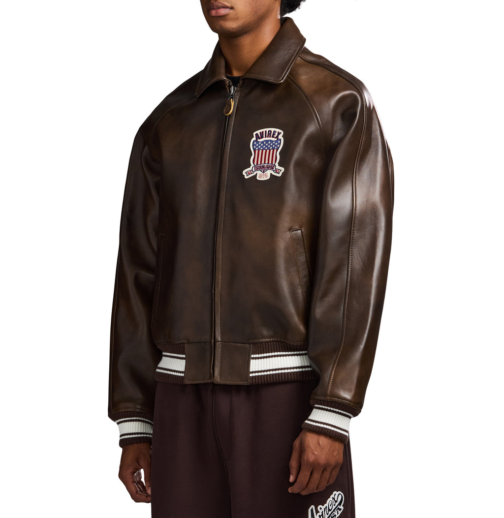 Brown Icon Avirex Leather Jacket