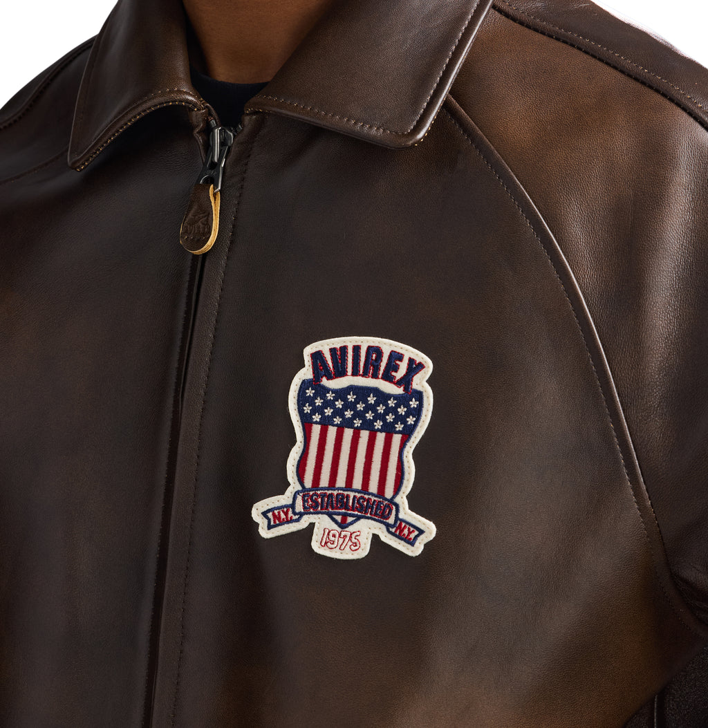 Brown Icon Avirex Leather Jacket