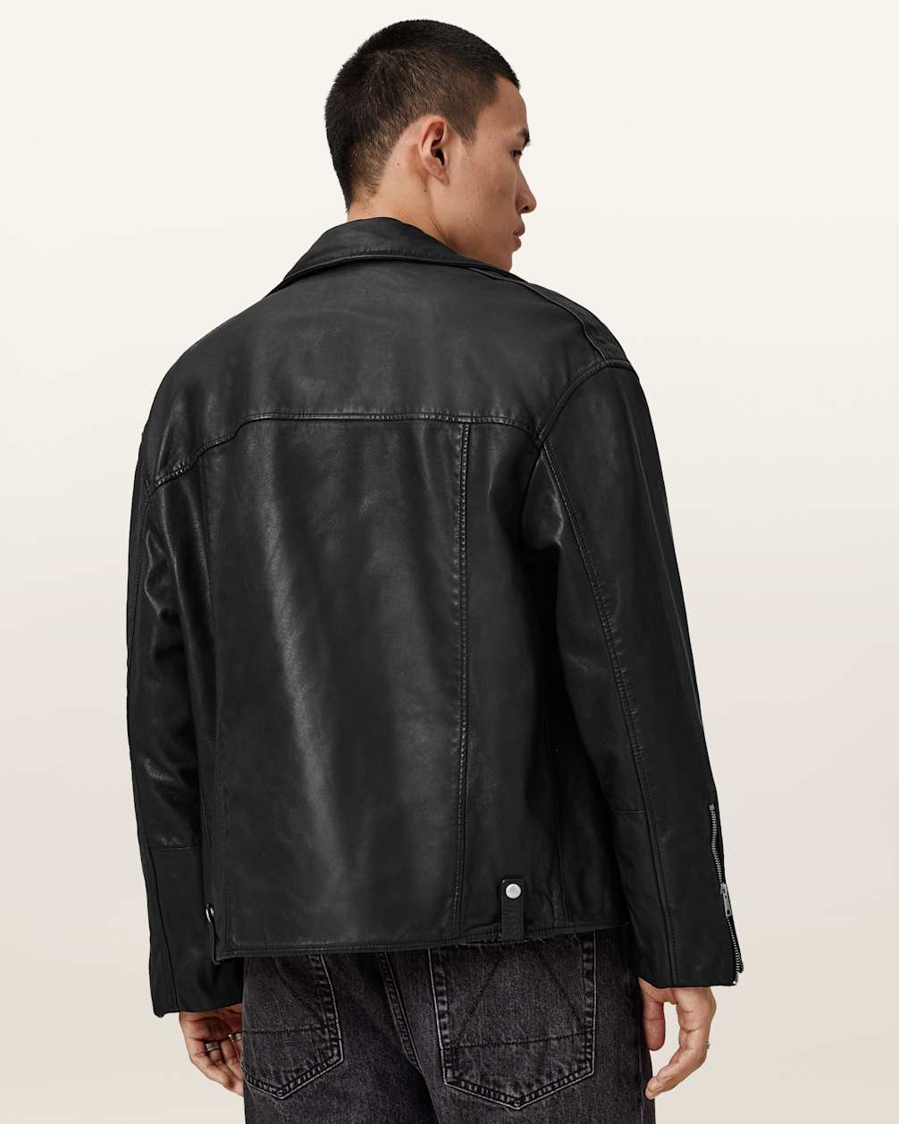 Bradford Oversized Leather Biker Jacket