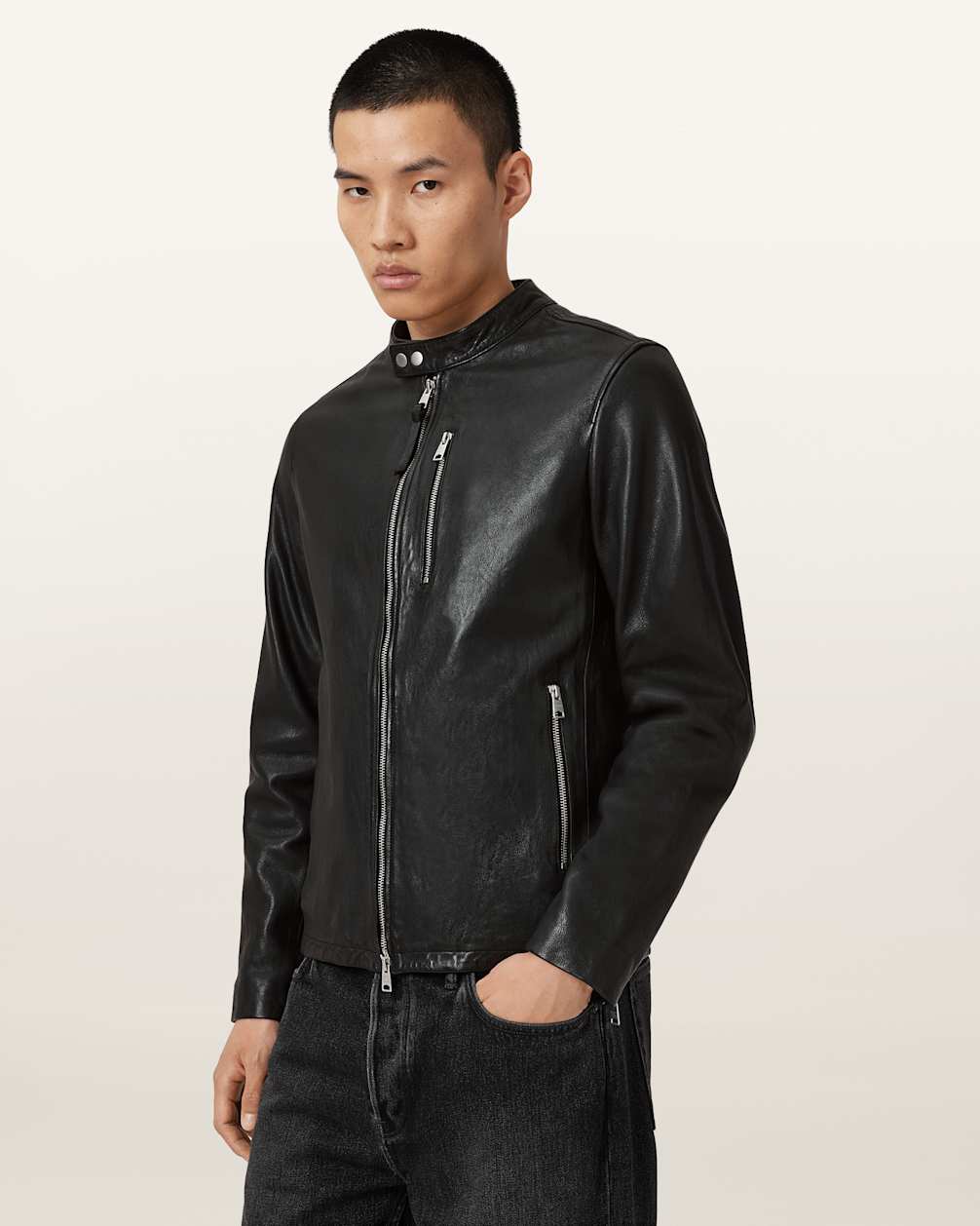 Ashton Hooded Leather Jacket
