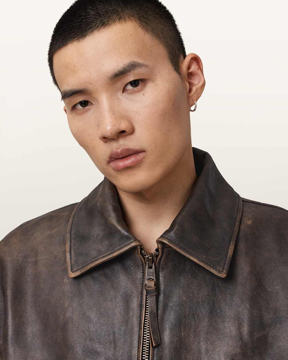 Marco Oversized Leather Bomber Jacket