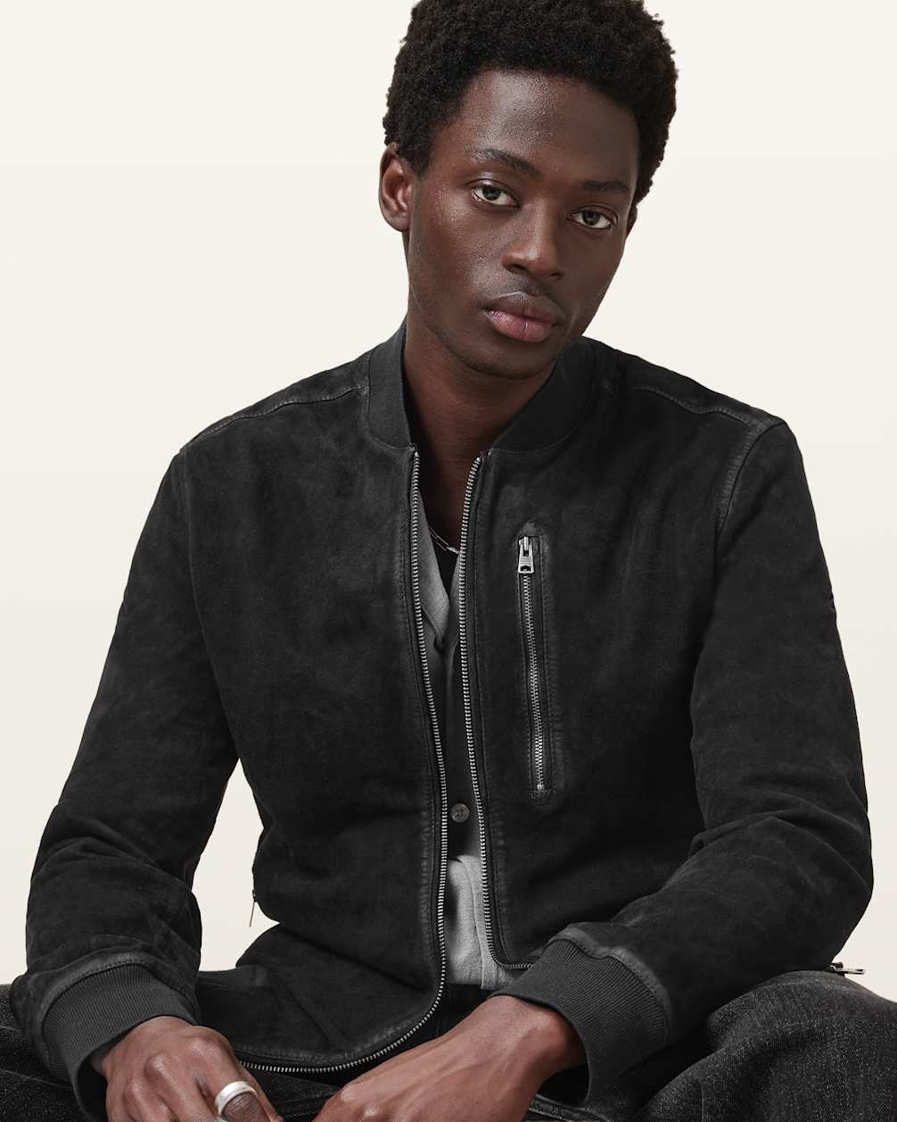 Kemble Suede Bomber Jacket