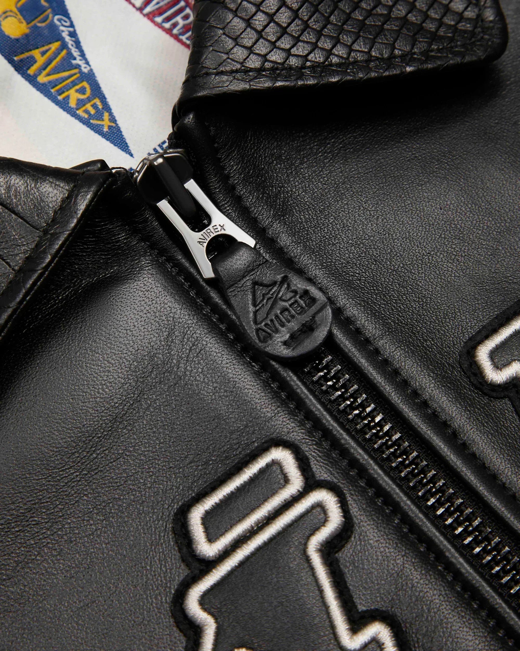 x Avirex Leather Jacket - Black