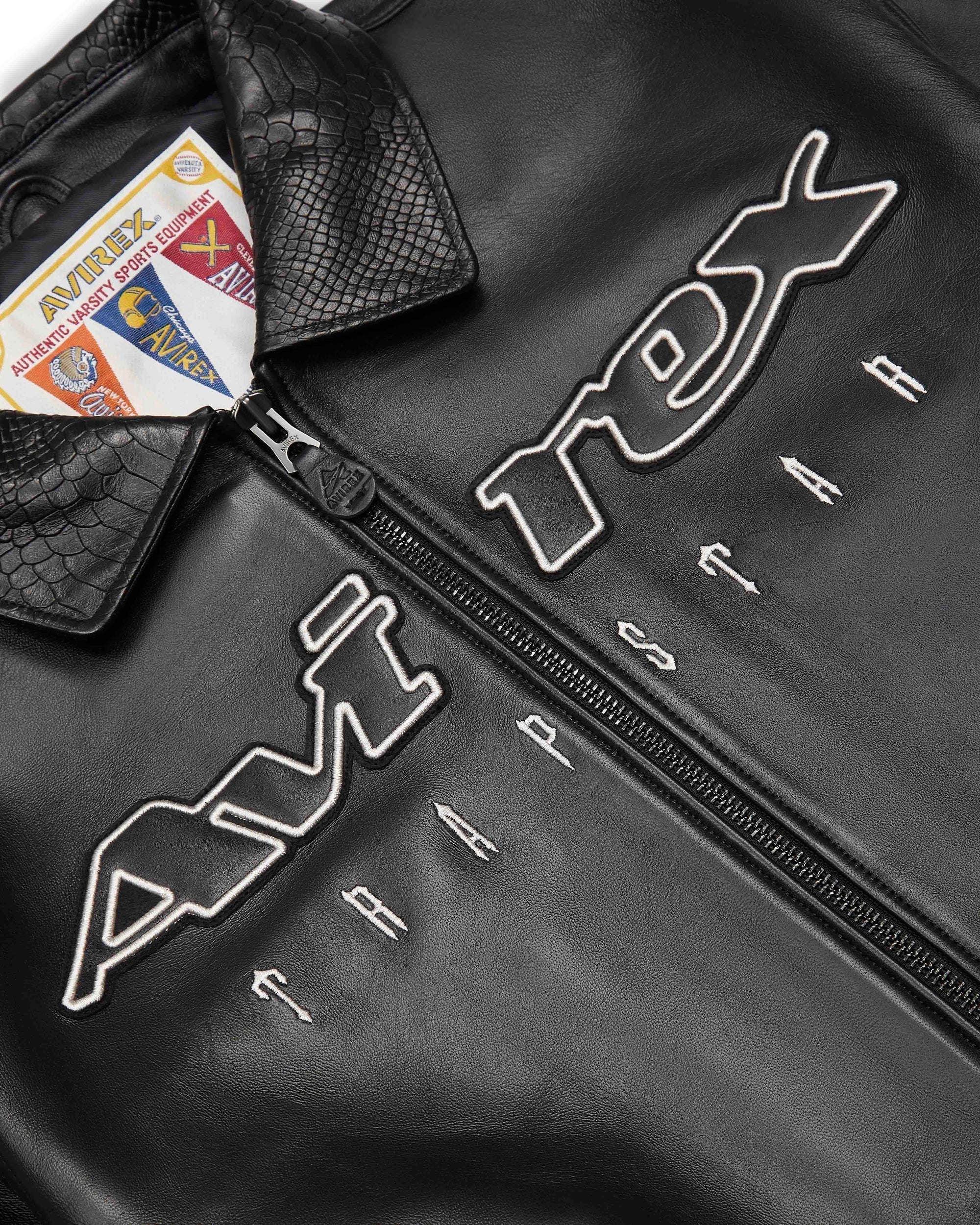 x Avirex Leather Jacket - Black