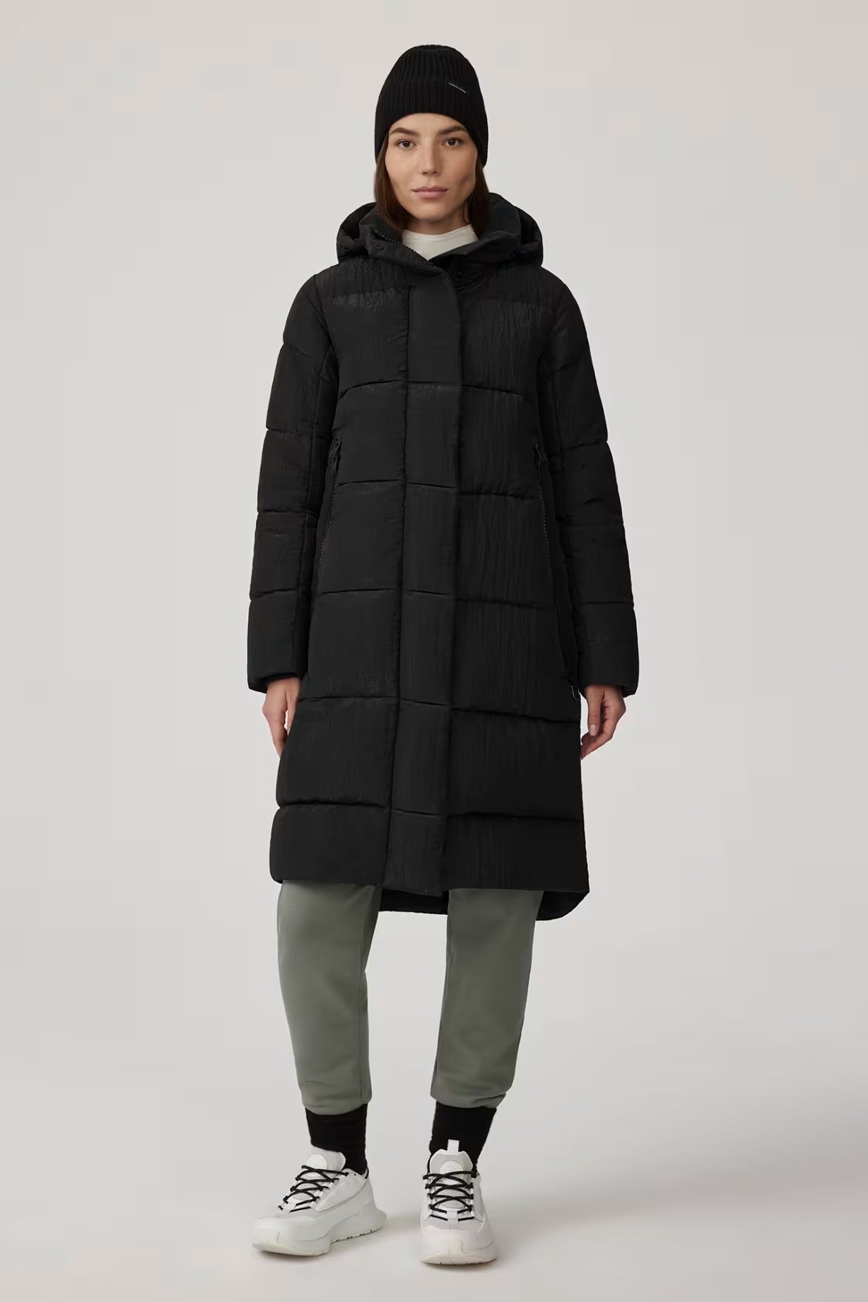 Byward Parka Black Disc Shiny Crinkle