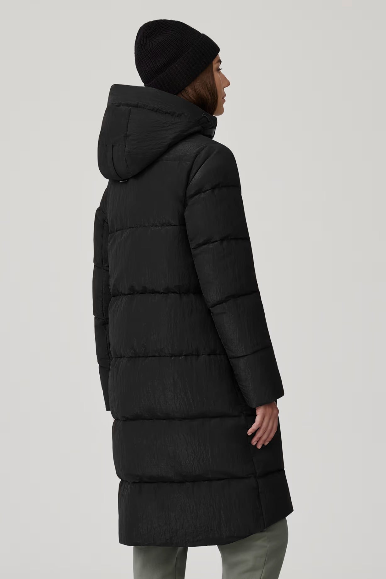 Byward Parka Black Disc Shiny Crinkle