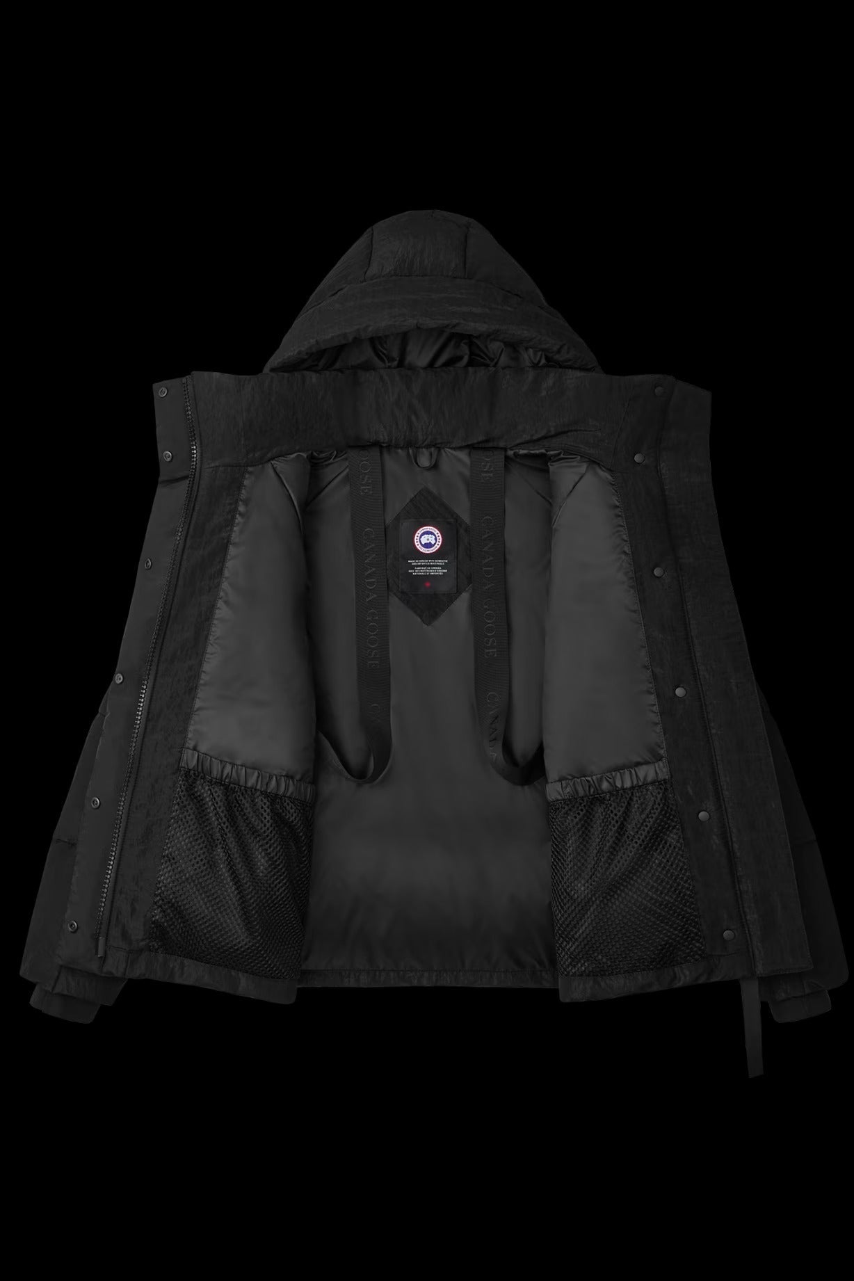 Junction Parka Black Disc Shiny Crinkle