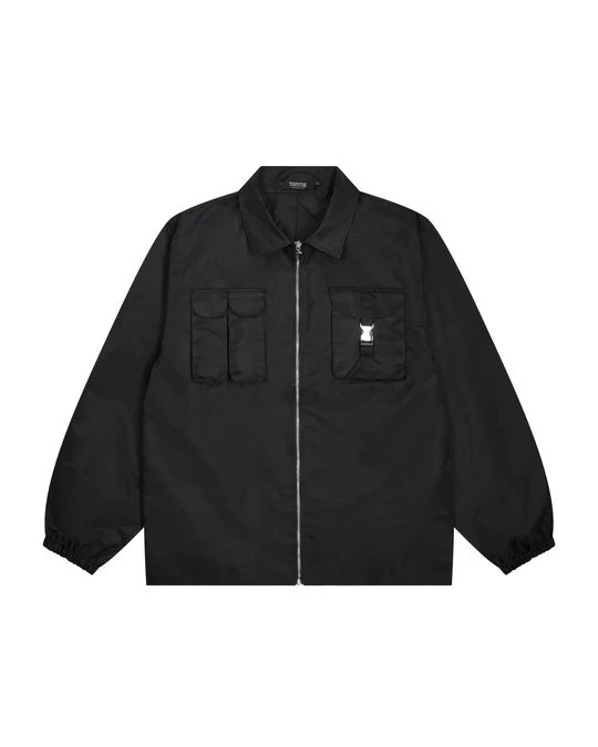 NYLON TWILL COACH JACKET