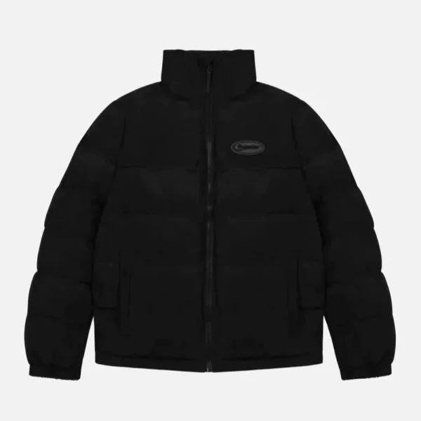 Hyperdrive Puffer Coat Black White